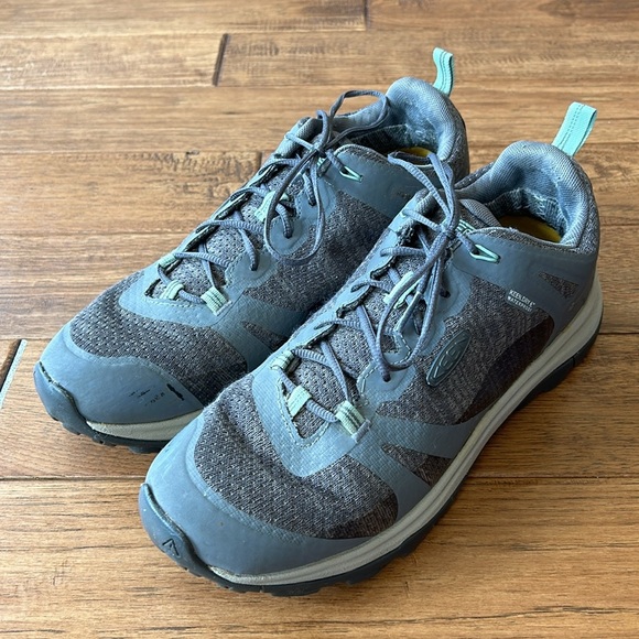 Keen Terradora II Waterproof Low Hiking Shoes Steel Gray / Ocean Wave Size 10.5 - Picture 7 of 13